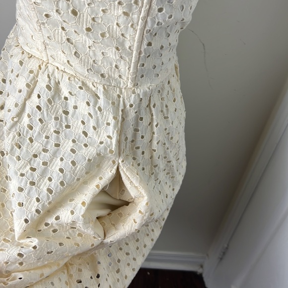 Blue Rain Strapless Guipure Eyelet lace Chic Dress Size Medium - Picture 3 of 13